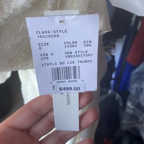 Beaded Lace Wedding Dress - Picture 3 of 3